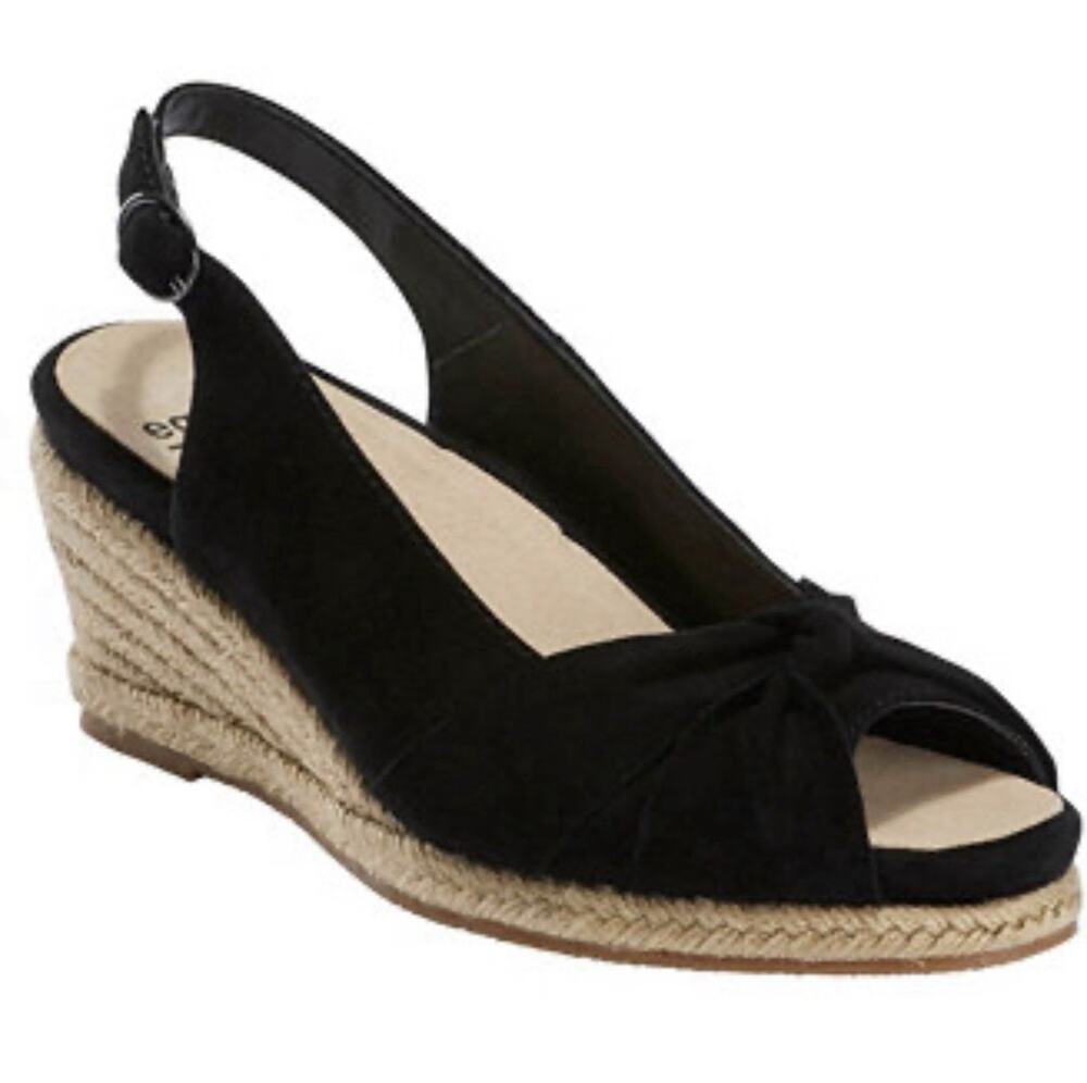 Earth Origins Size 10 Womens Thara Bermuda Sling Back Espadrille Sandal Bow